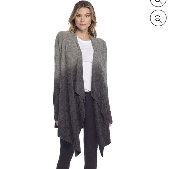 Barefoot Dreams CozyChic Lite Calypso Wrap Waterfall Cardigan - Picture 2 of 9